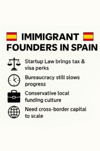Immigrant Founders in Spain: Startup Law vs Fundraising Reality